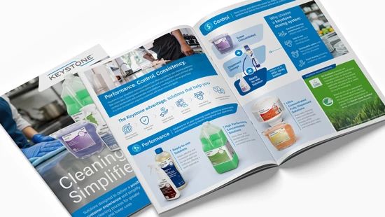 Keystone brochure opened up on the middle page